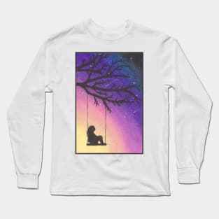 Girl in Starry Night Long Sleeve T-Shirt